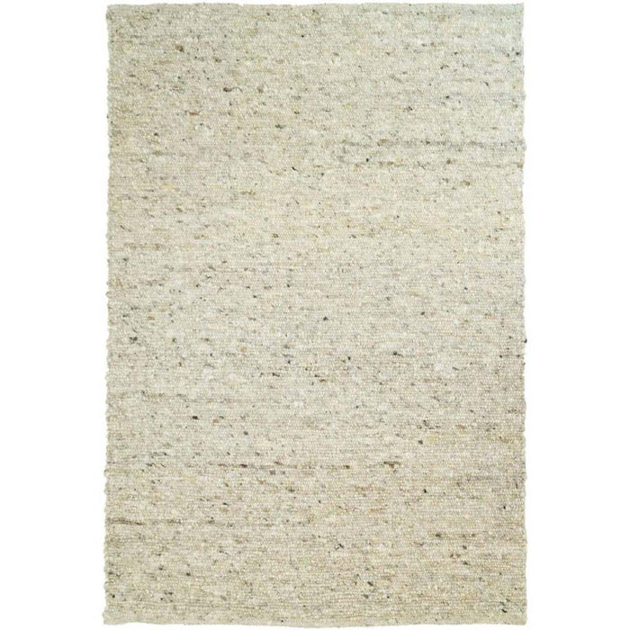 Tapeso Wollen vloerkleed handweef Veve - beige|grijs - 200x290 cm