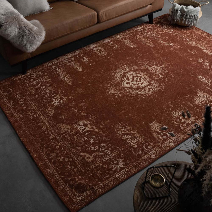 Heritaged Vintage vloerkleed Nomad - roestbruin - 70x140 cm