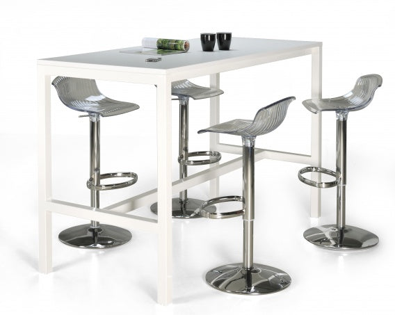 24Designs Hoge Bartafel En Statafel Block 200 X 60 X 110 Cm - Wit