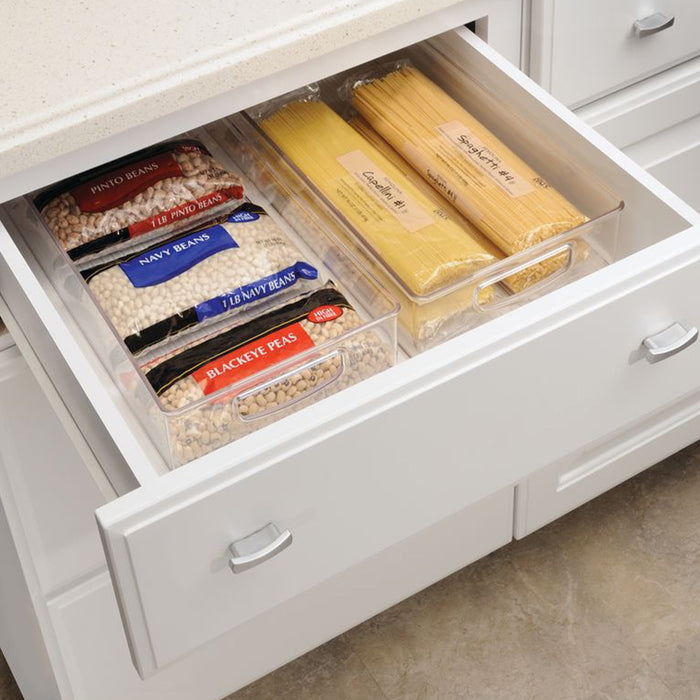 Opbergbox met Handvaten, 10.2 x 25.4 x 7.6 cm, Stapelbaar, Kunststof,