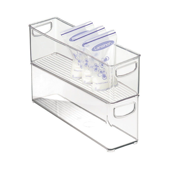 Opbergbox met Handvaten, 10.2 x 25.4 x 7.6 cm, Stapelbaar, Kunststof,