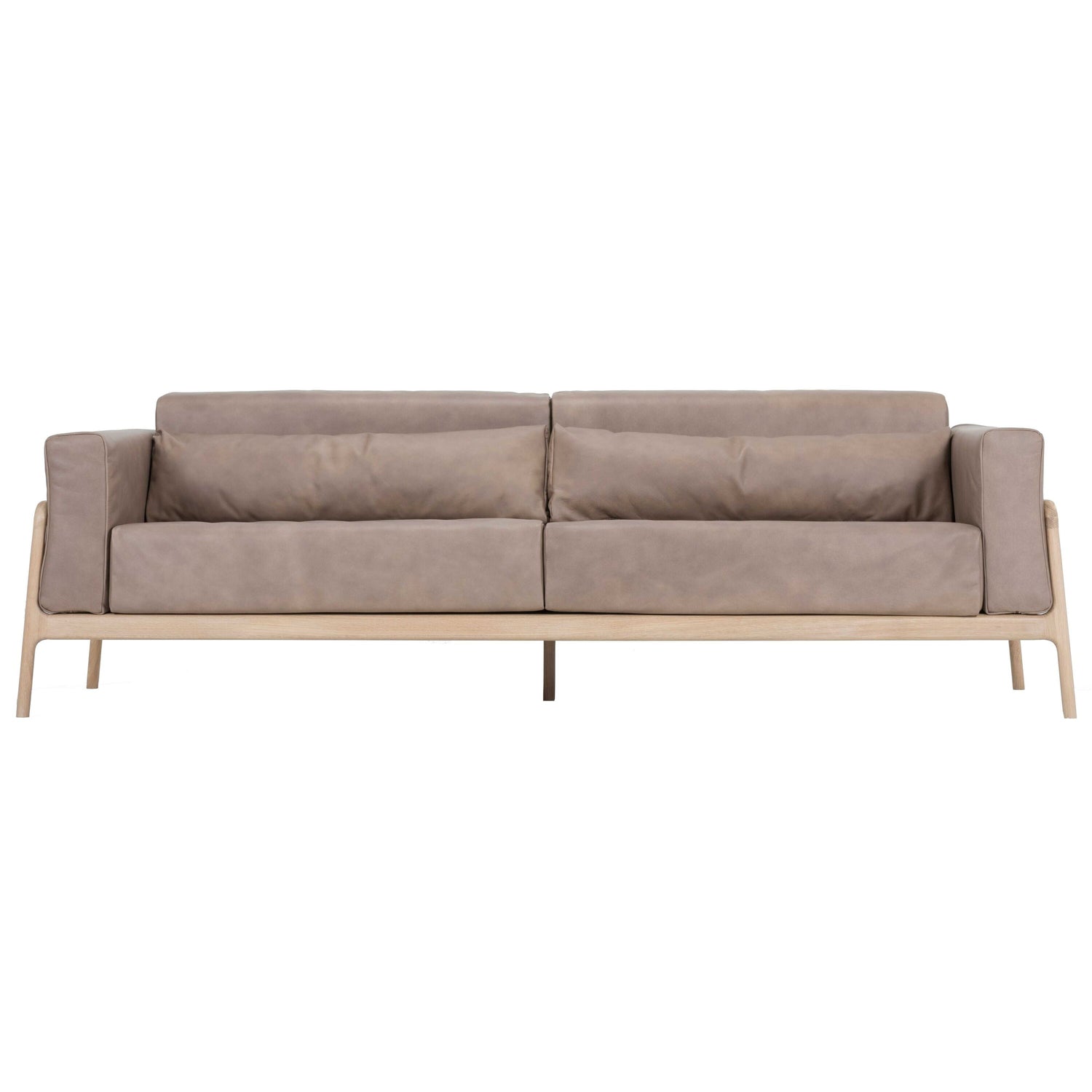 Fawn sofa 3+ whitewash Dakar Leather Stone