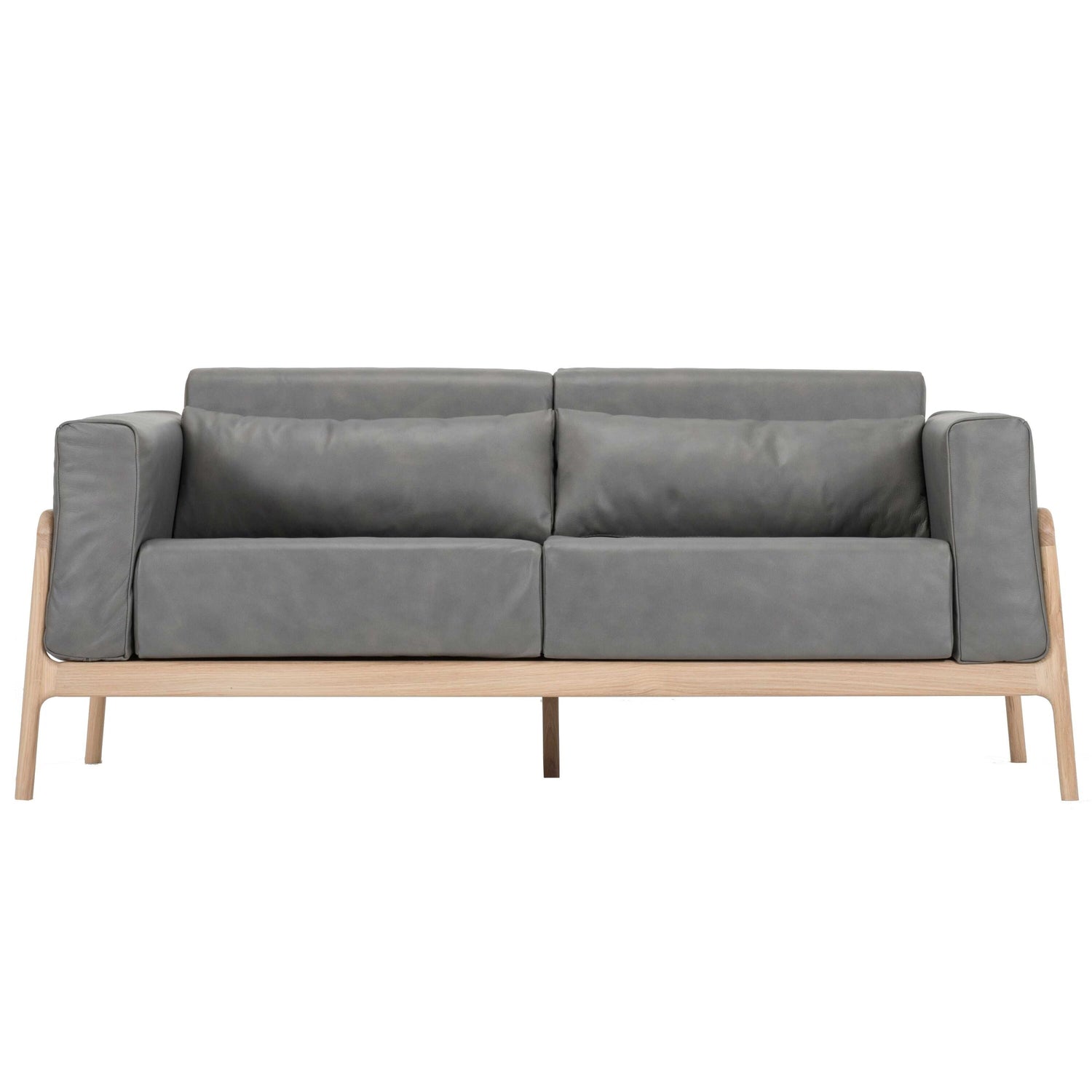 Fawn sofa 2-zits whitewash Dakar Leather Grey