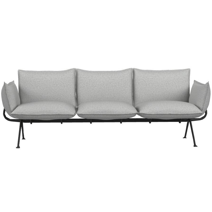 Officina bank 3-zits divina melange lichtgrijs 120