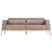 Fawn sofa 3-zits whitewash Dakar Leather Stone