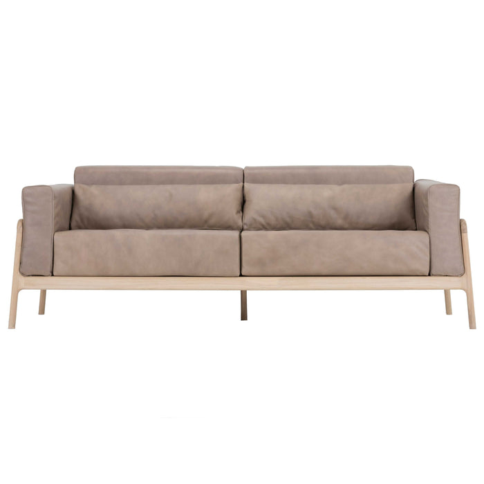 Fawn sofa 3-zits whitewash Dakar Leather Stone
