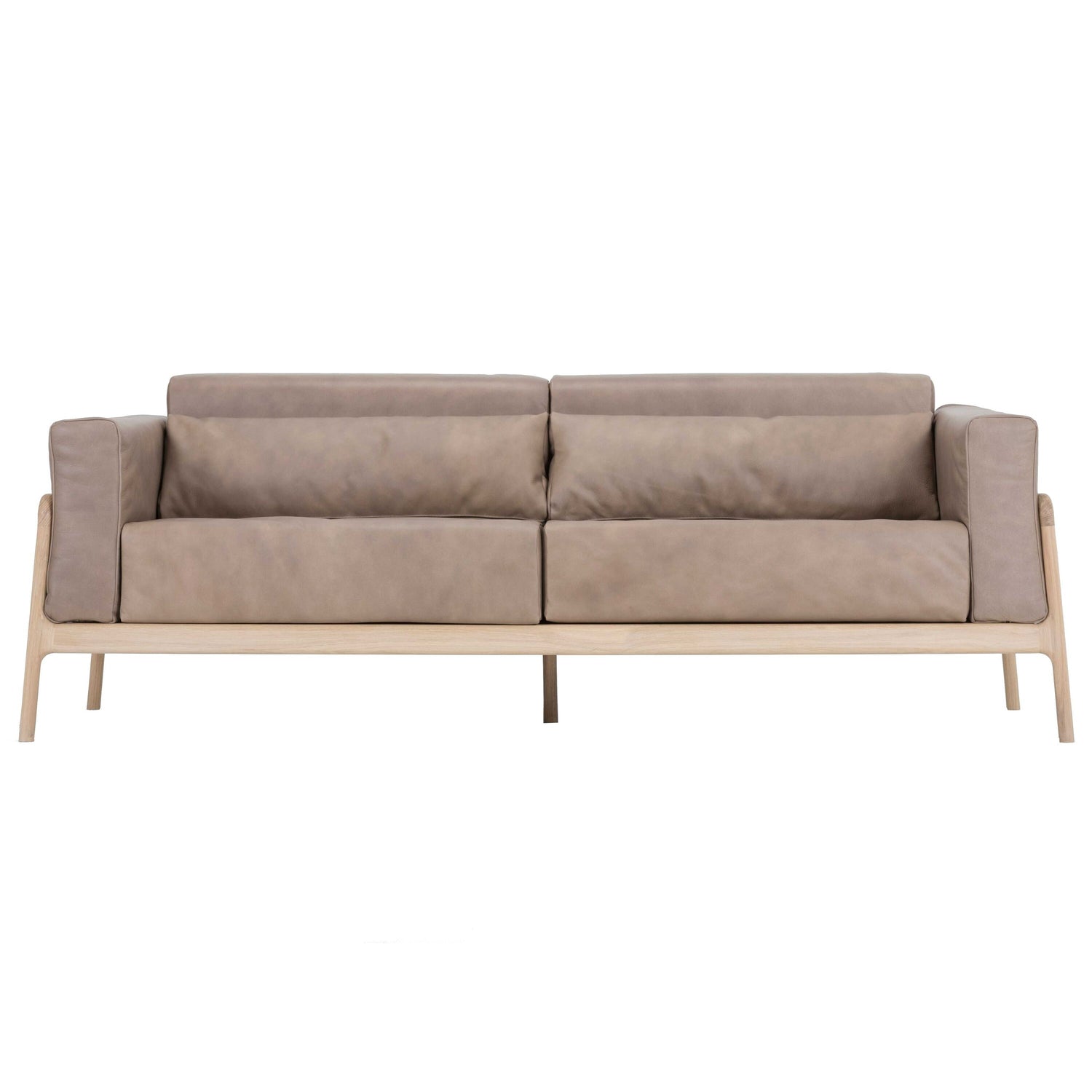 Fawn sofa 3-zits whitewash Dakar Leather Stone
