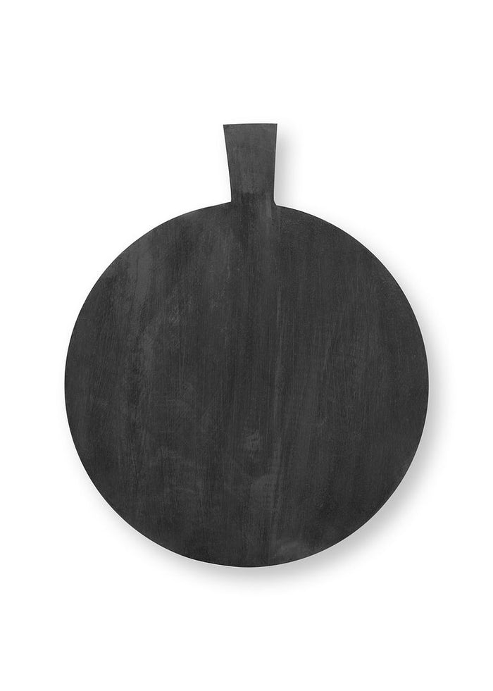 vtwonen Dienblad met handvat - Hout - Zwart - 42x35 cm