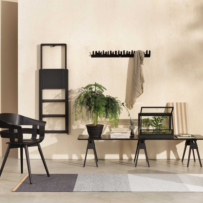 Fields vloerkleed 80x250 Groen|Grijs