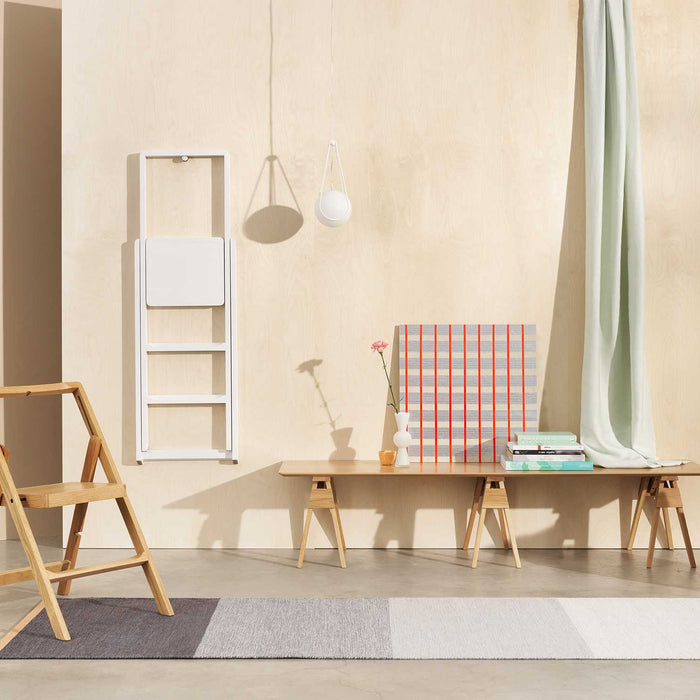 Fields vloerkleed 80x250 Groen|Grijs