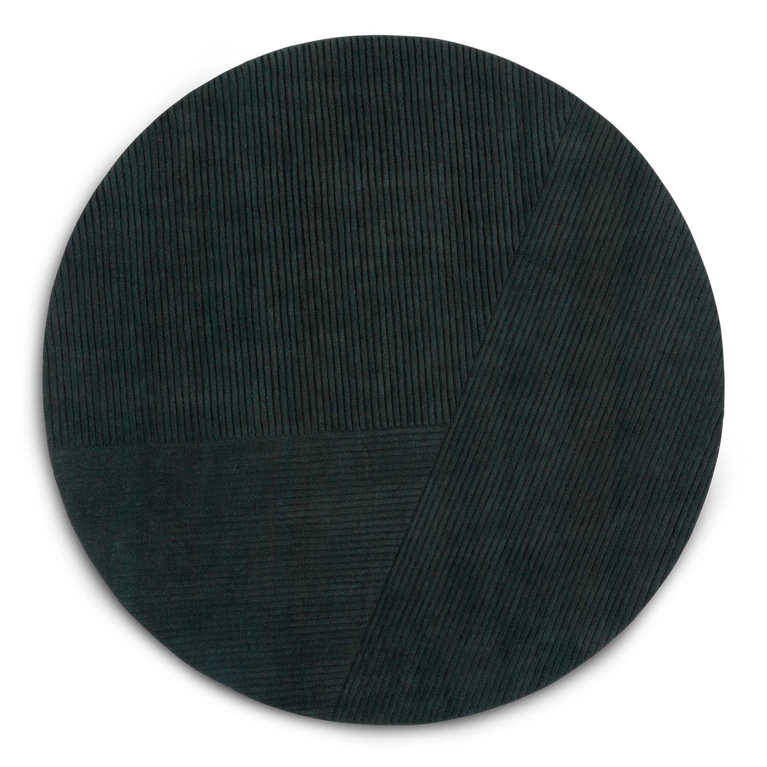 Row circular vloerkleed Ø200 donkergroen