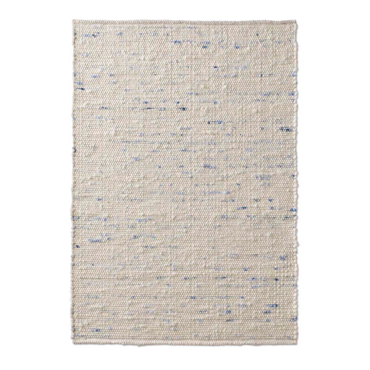 Tapeso Wollen vloerkleed handweef Oslo - crème|blauw - 200x240 cm