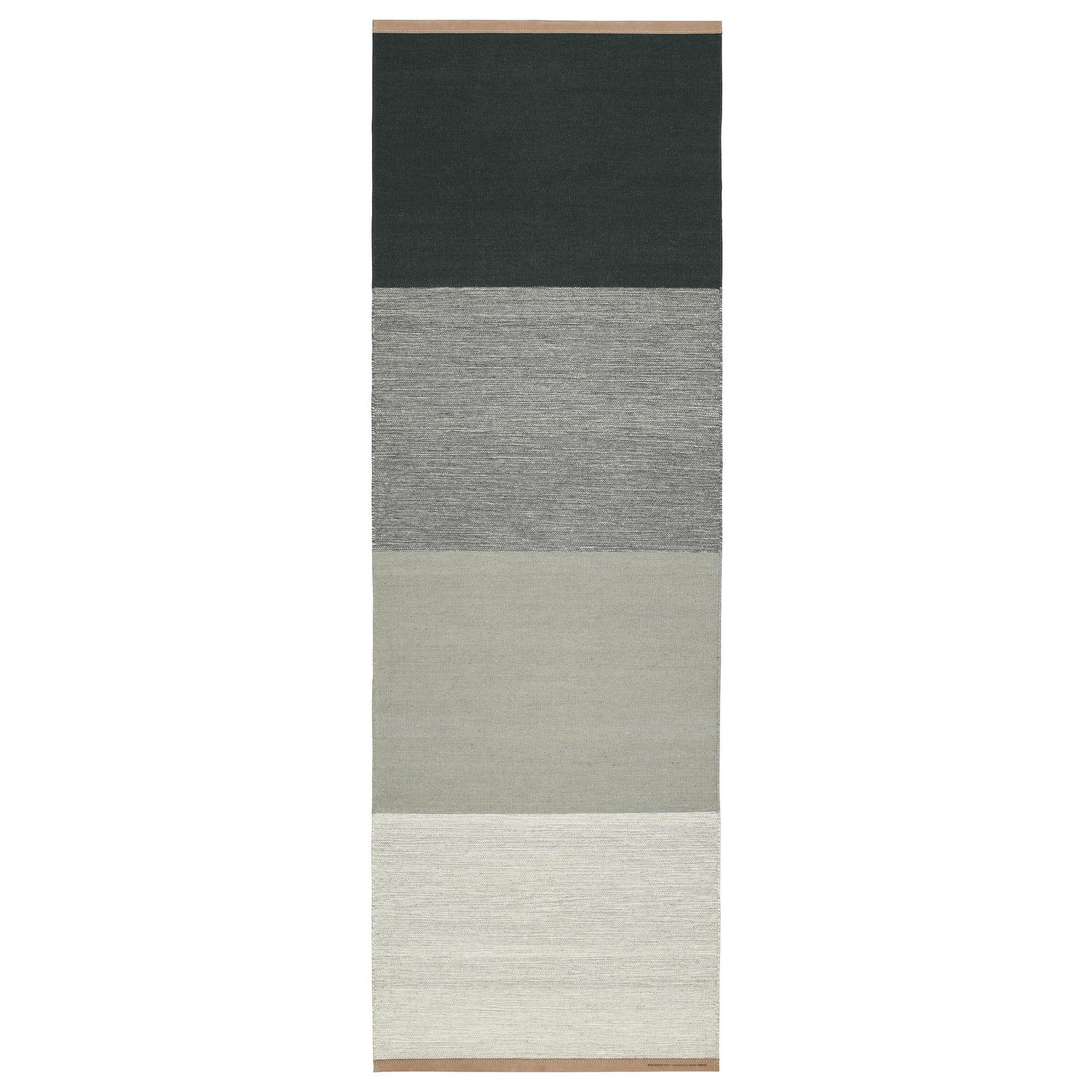 Fields vloerkleed 80x250 Groen|Grijs