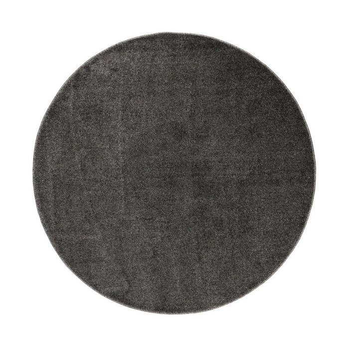 Tapeso Rond vloerkleed Fine - grijs - 120 cm