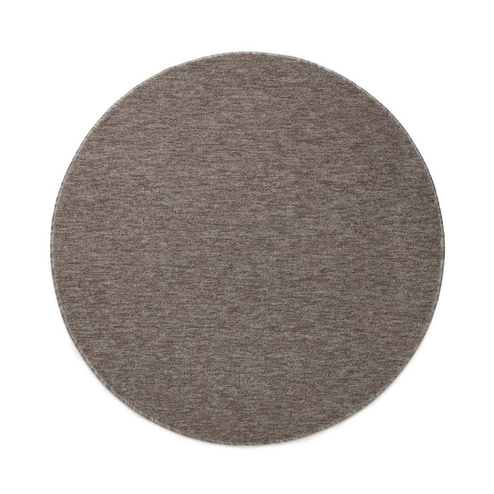 Tapeso Rond vloerkleed Lush - taupe|lichtgrijs - 240 cm