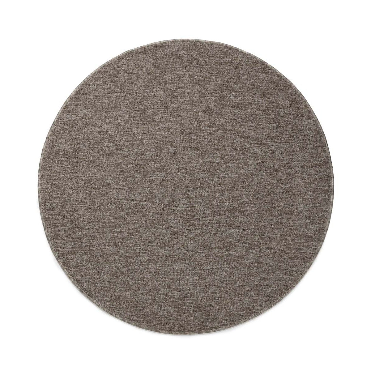Tapeso Rond vloerkleed Lush - taupe|lichtgrijs - 240 cm