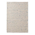 Tapeso Wollen vloerkleed handweef Oslo - crème|blauw - 60x90 cm