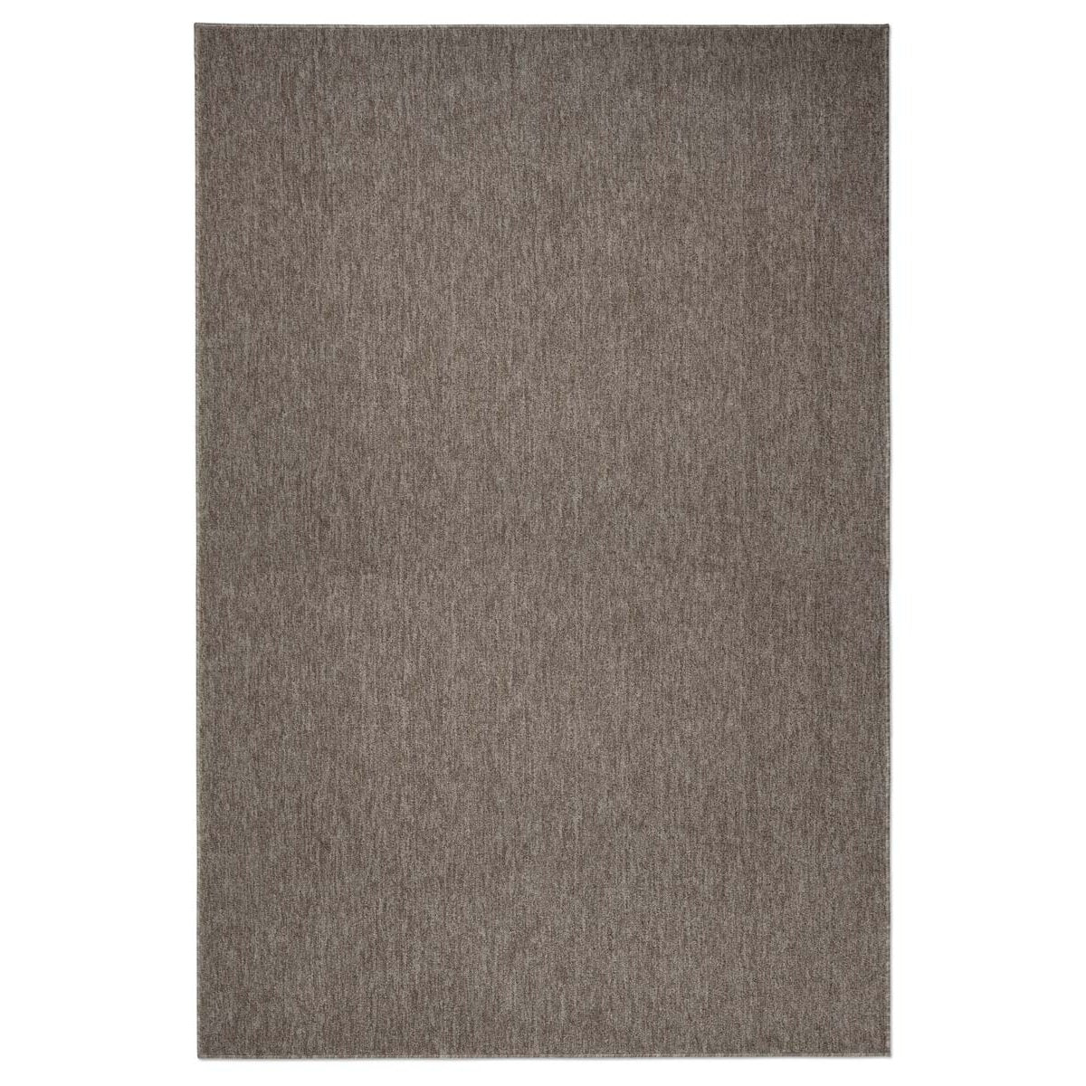 Tapeso Laagpolig vloerkleed Lush - taupe|lichtgrijs - 60x110 cm