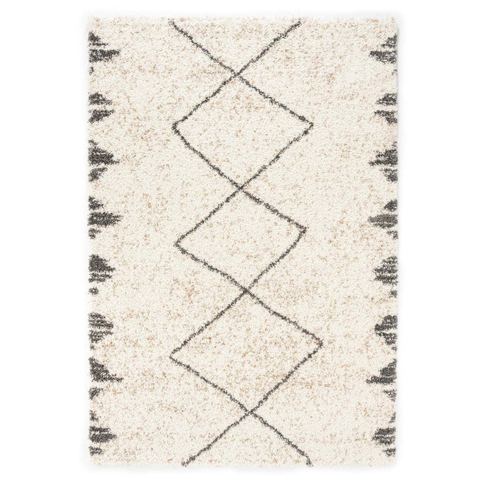 Boho&me Hoogpolig vloerkleed berber Artisan - wit|grijs - 160x230 cm
