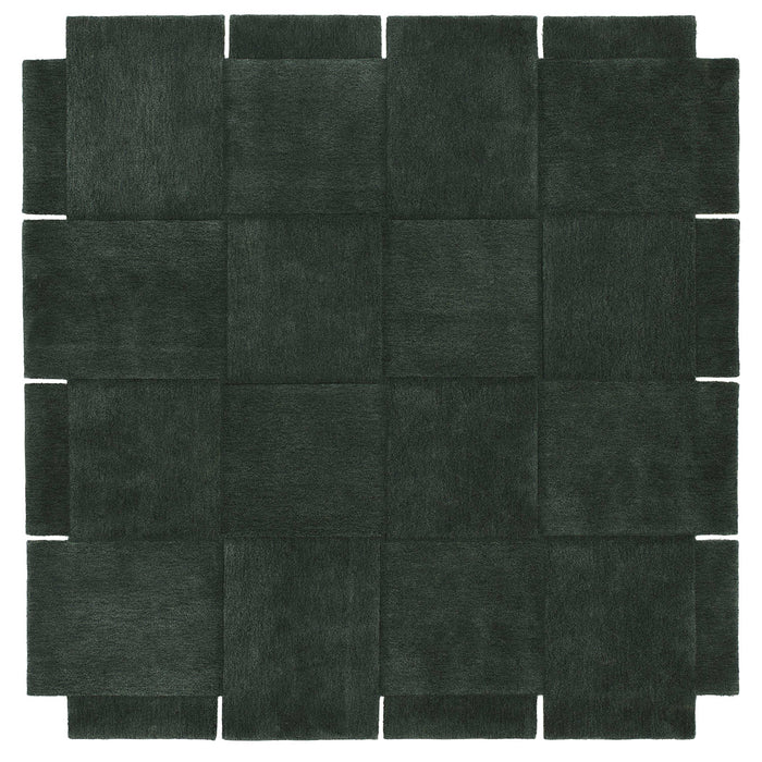Basket vloerkleed 245x245 groen