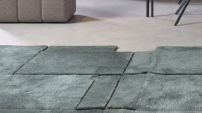 Basket vloerkleed 245x245 groen