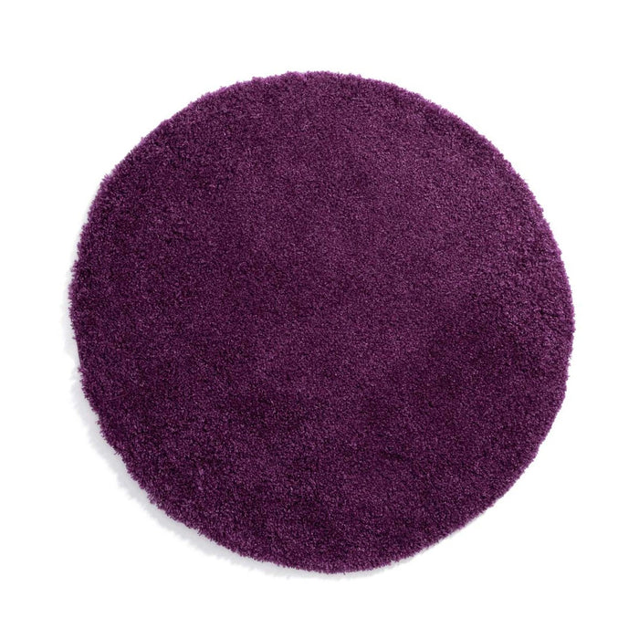 Tapeso Rond hoogpolig vloerkleed - Cozy Shaggy - paars - 120 cm