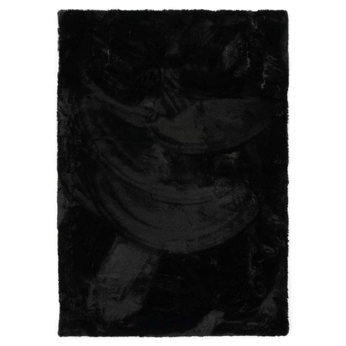 Tapeso Zacht hoogpolig vloerkleed - Comfy plus - zwart - 230x330 cm