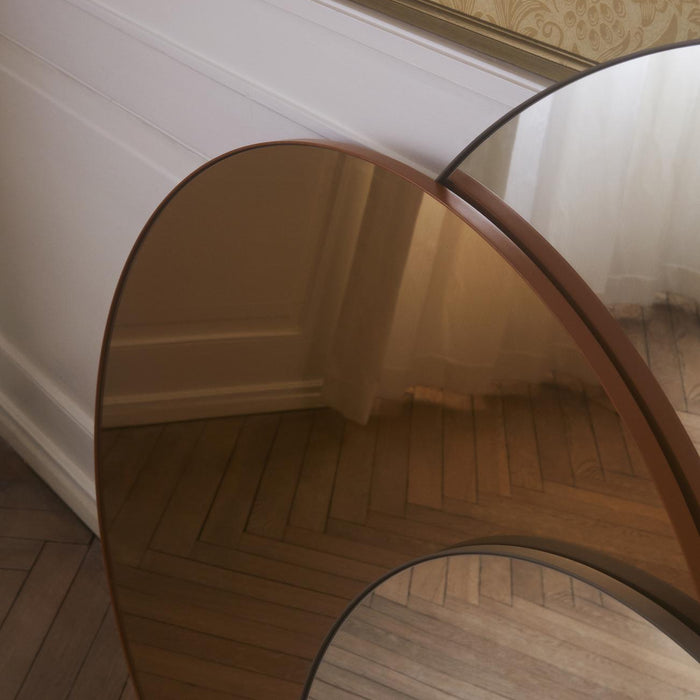 Circum spiegel Ø70 transparant|taupe