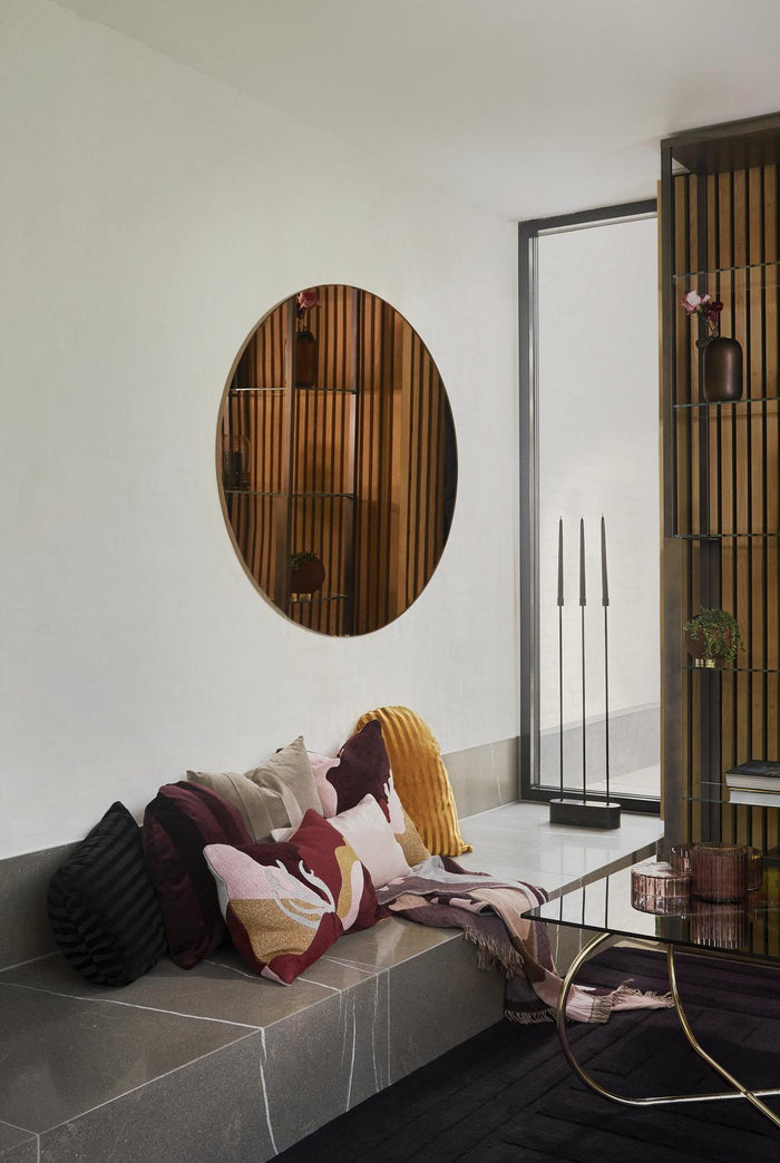 Circum spiegel Ø90 transparant|zwart