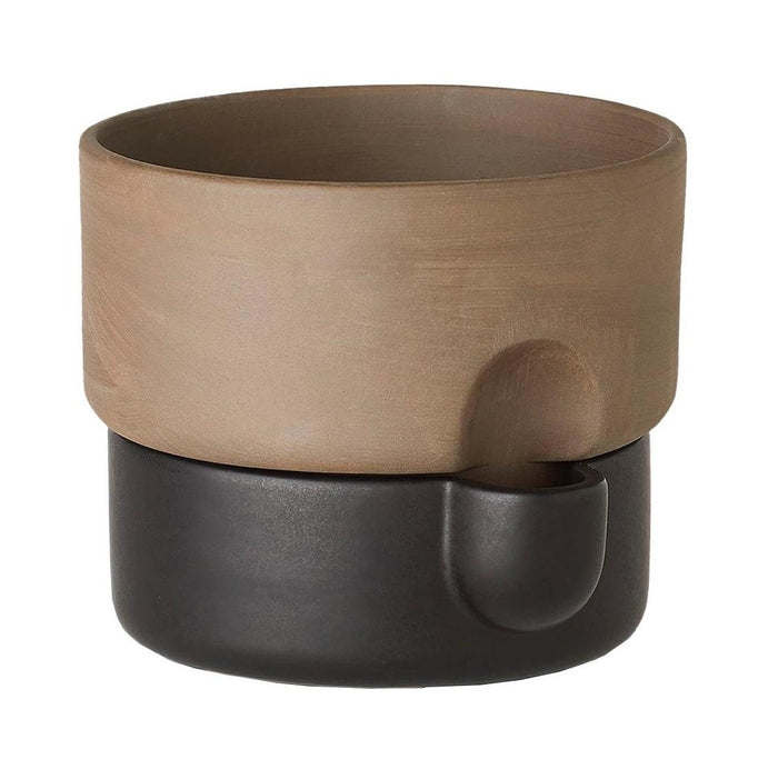 Oasis plantenbak medium Ø20.5 zwart|bruin