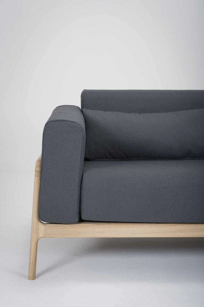 Fawn sofa 2-zits whitewash  Dakar Leather Stone