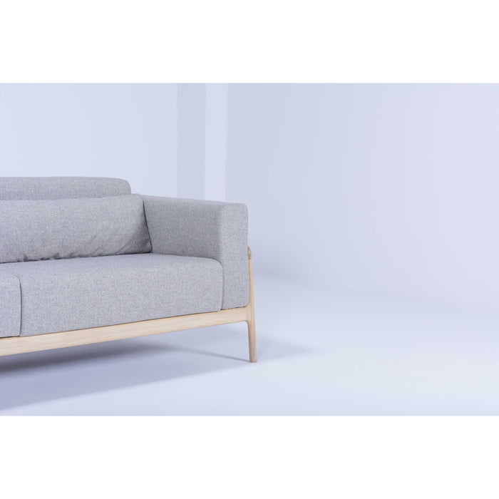 Fawn sofa 3-zits whitewash Dakar Leather Stone