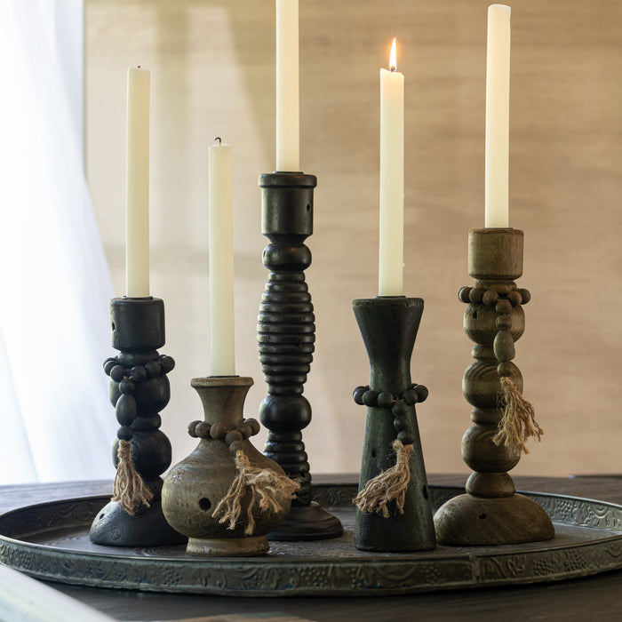 J-Line plateau Rond Klassiek - ijzer - zwart - large