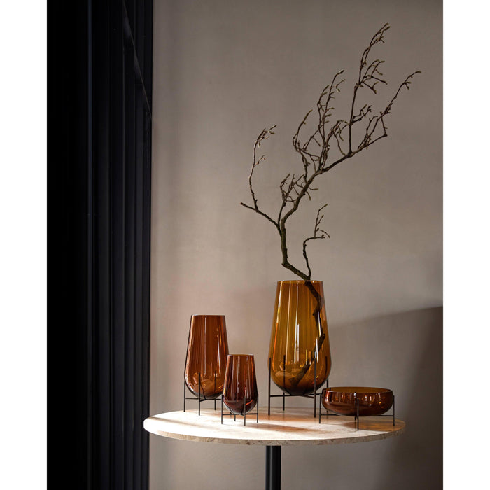 Audo Copenhagen Échasse fruitschaal large Ø29,5 Smoke | Brushed Brass