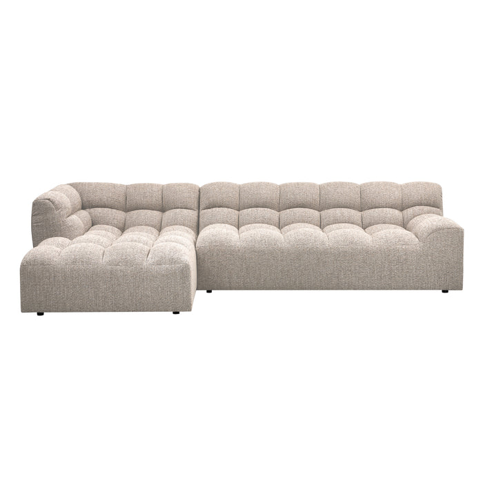 WOOOD Allure Chaise Longue Bank Links - Stof - Naturel - 79x324x165