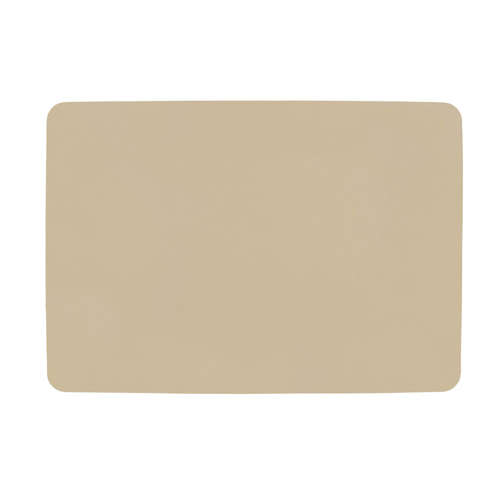 Mesapiu Placemat lederlook - Rechthoek - Sand - Set van 6