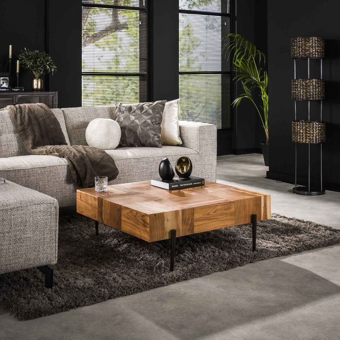 Giga Meubel - Salontafel Blok Acaciahout - 90x90x35cm