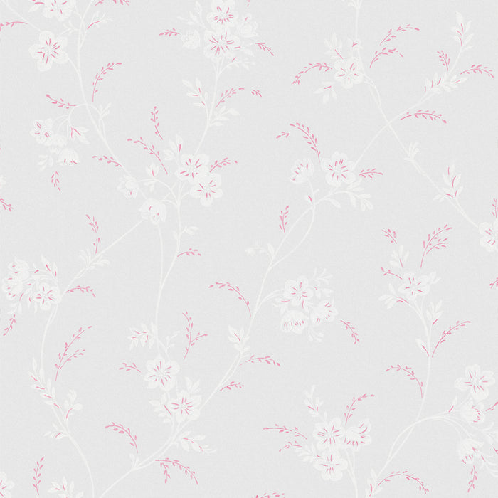 Laura Ashley Eva Floral Behang - Bloemen - 10mx52cm - Grijs