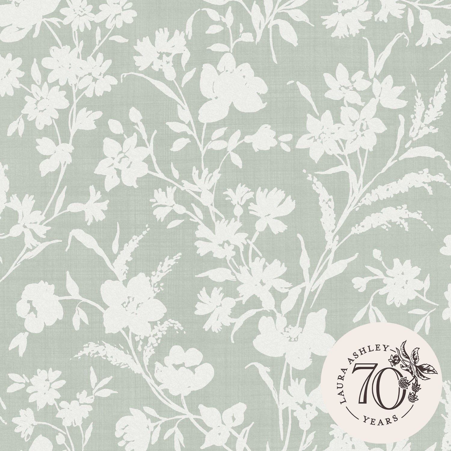 Laura Ashley Rye Behang - Bloemen - 10mx52cm - Groen