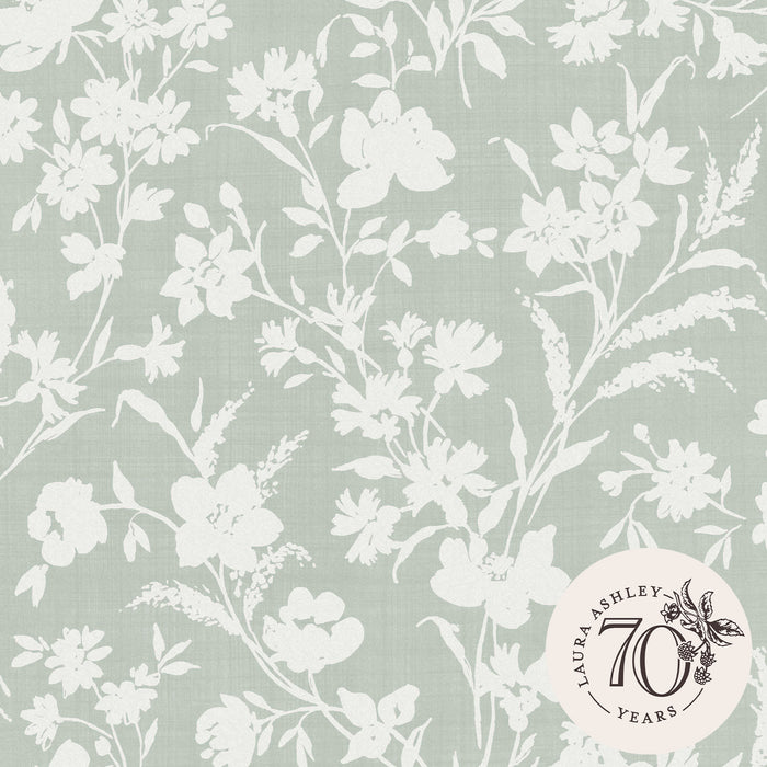 Laura Ashley Rye Behang - Bloemen - 10mx52cm - Groen