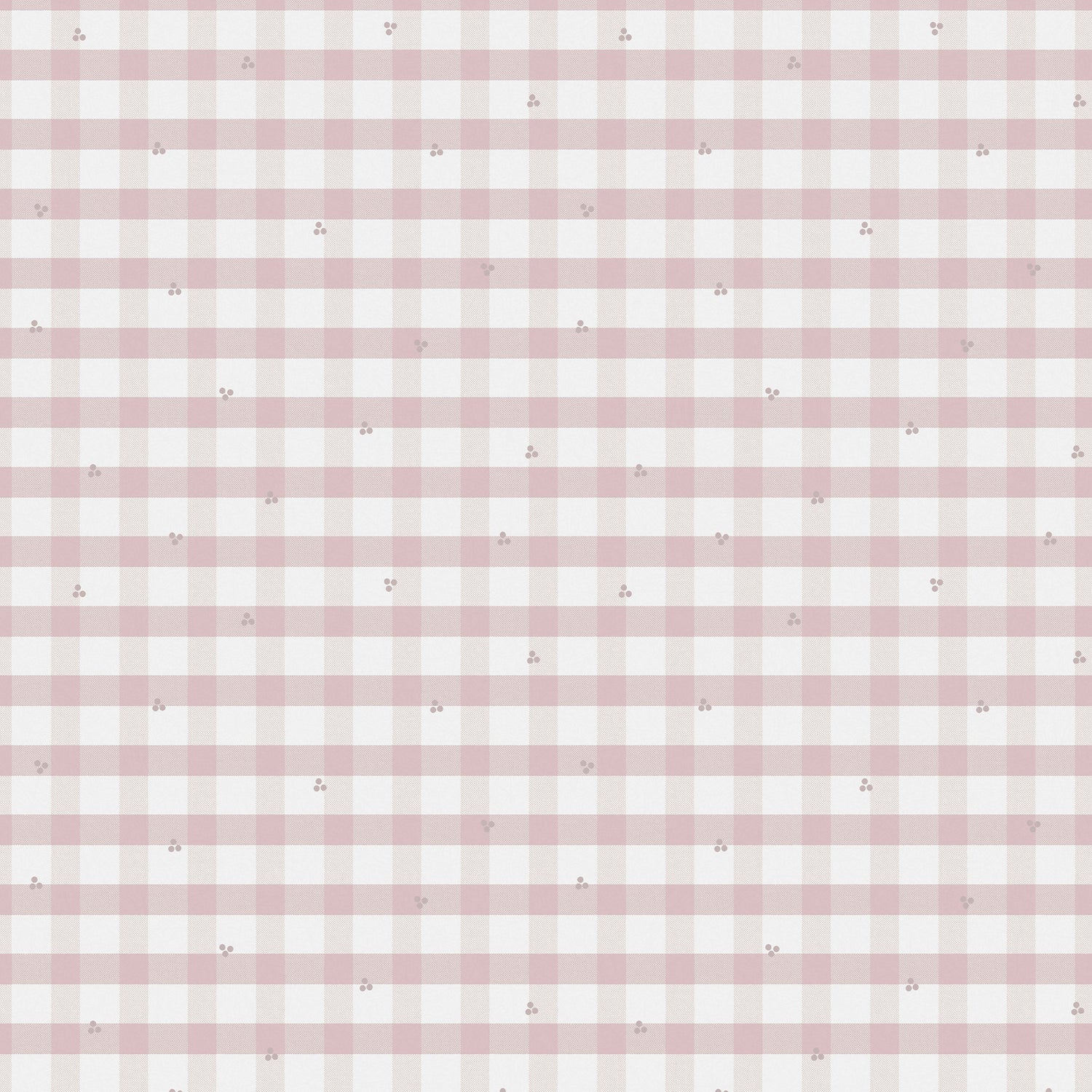 Laura Ashley Gingham Behang - Bloemen - 10mx52cm - Roze