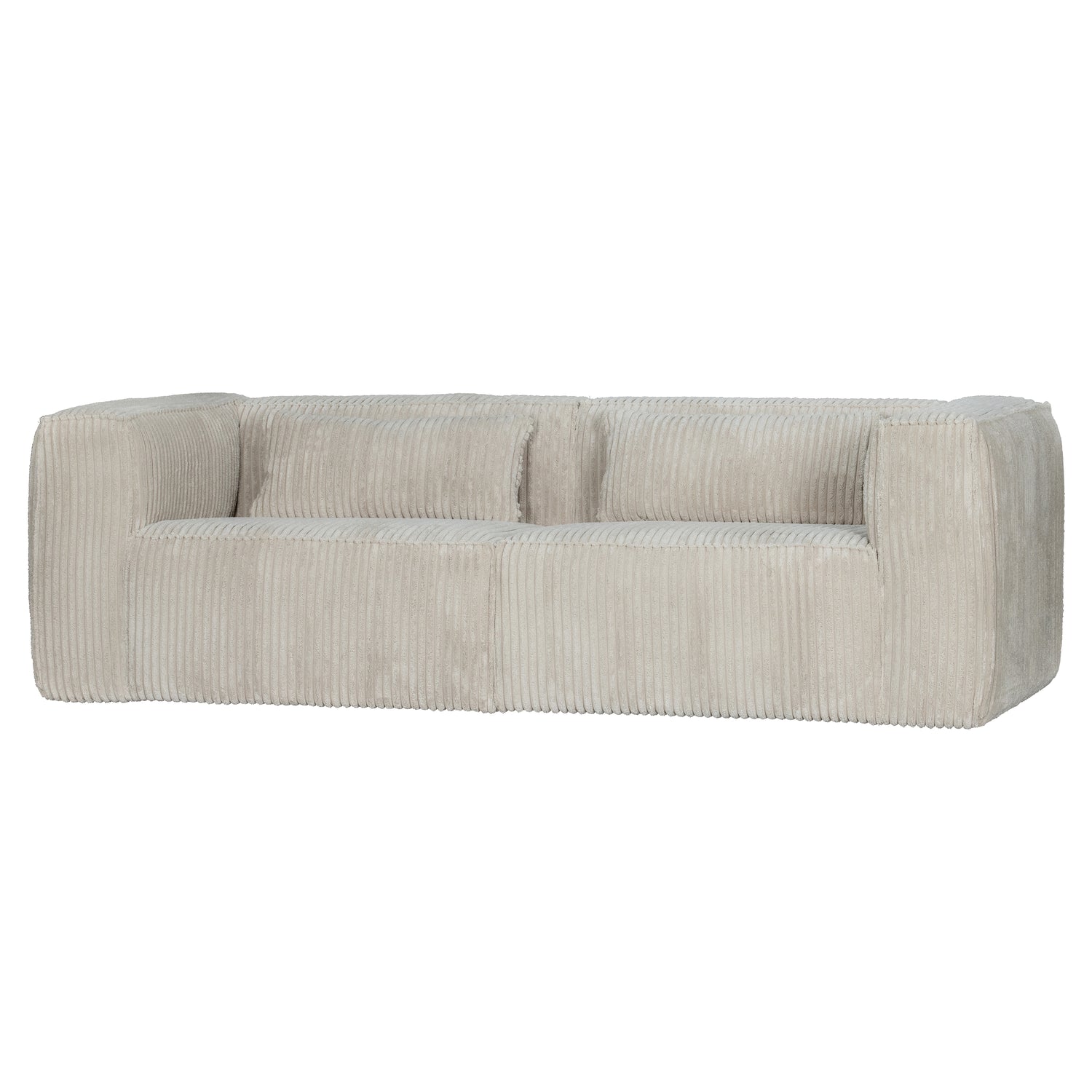 WOOOD Bean 3,5-zitsbank - Ribstof - Naturel