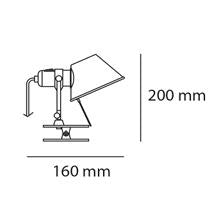 Tolomeo Micro Pinza klemlamp retrofit rood
