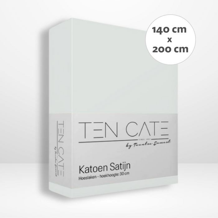 Ten Cate Katoensatijnen Hoeslaken - 140x200 - Naturel