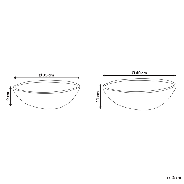 Beliani - DALAT - Decoratieve schaal set van 2 - Licht - Waterhyacint