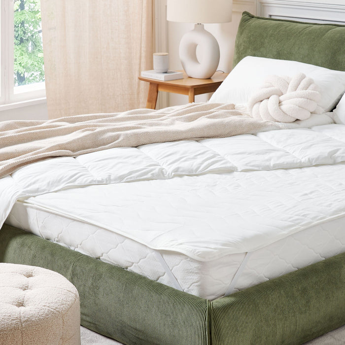 Beliani - RUEN - Matrasbeschermer - Wit - 140 x 200 cm - Microvezel