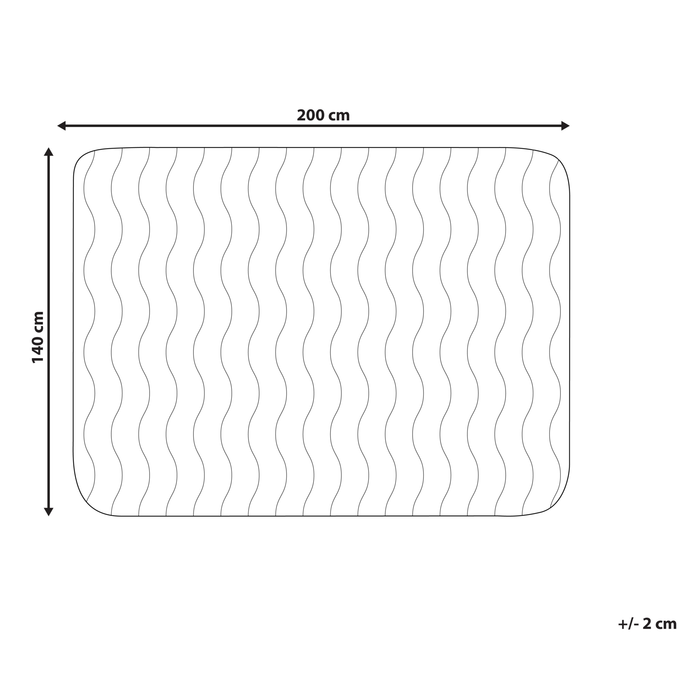 Beliani - RUEN - Matrasbeschermer - Wit - 140 x 200 cm - Microvezel