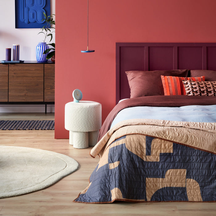 Bloomingville Roosi Plaid - 150 x 130 cm - Blauw