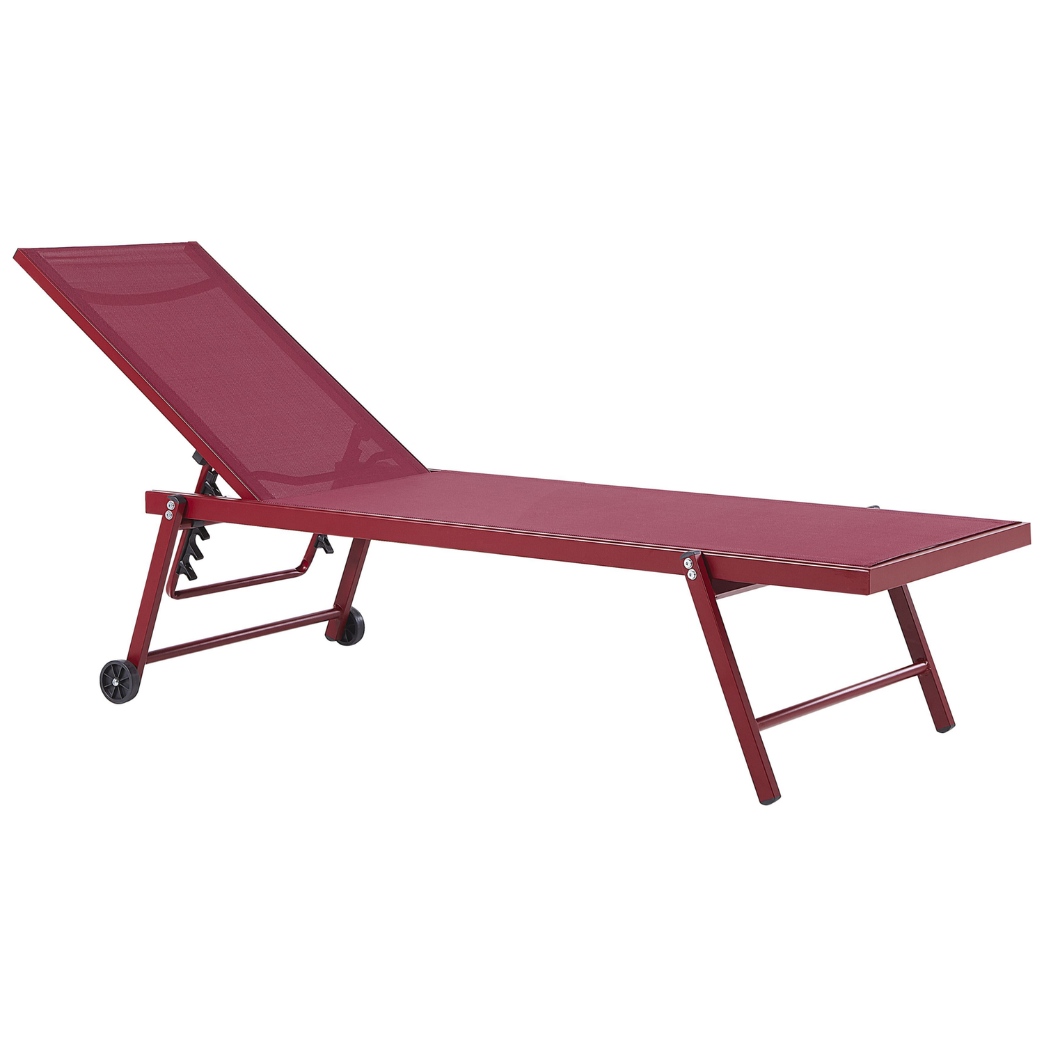 Beliani - PORTOFINO - Strandstoel - Rood - Aluminium