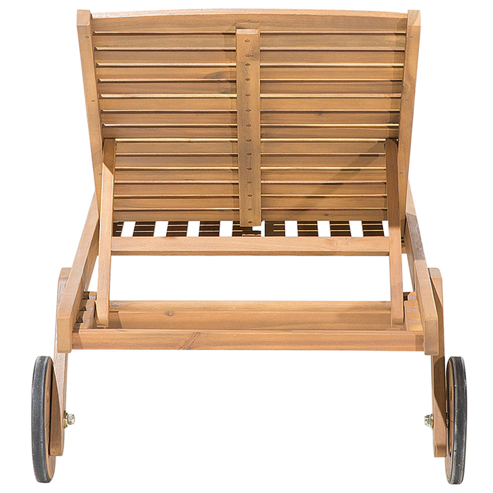 Beliani - CESANA - Ligstoel - Lichte houtkleur - Acaciahout